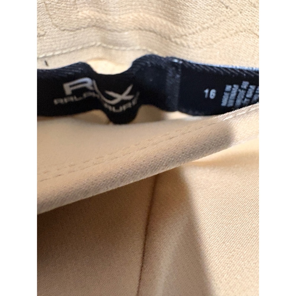 RLX Ralph Lauren Womens Tan Khaki Golf Pants Tapered Stretch Trousers Size 16 - Picture 3 of 3